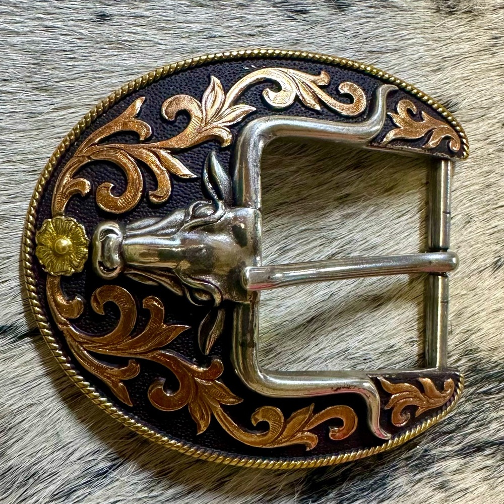 Gorgeous Steer Head Belt Buckle